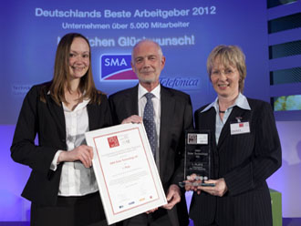 52 SMA news 330x248 Η SMA Solar Technology AG αναγνωρίζεται ως ο καλύτερος εργοδότης στην Γερμανία