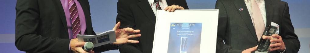 Η SMA βραβεύτηκε με το Intersolar AWARD 2014 για το SMA Fuel Save Controller